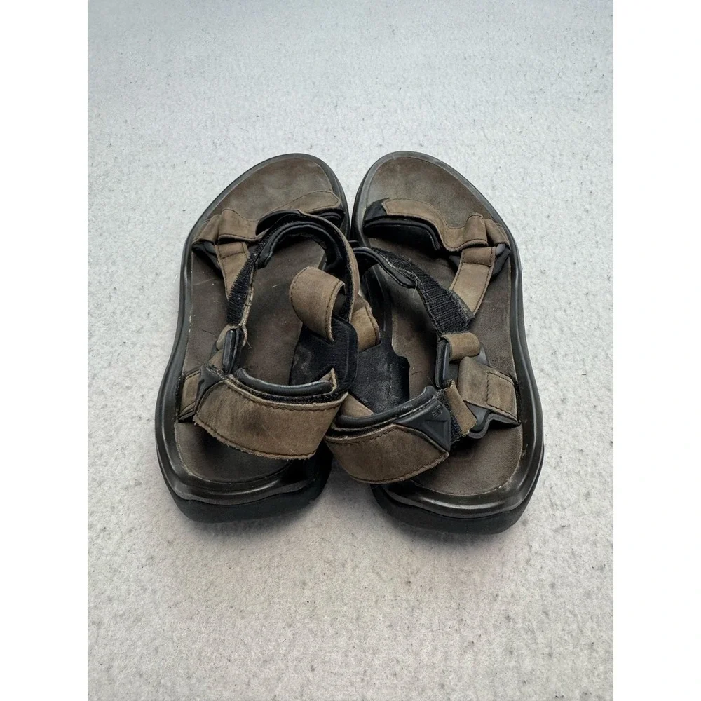 Teva Sandals Mens Size 10 Brown Leather Hiking Adjustable Strap 1006251